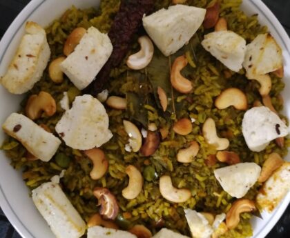 Palak Paneer Pulao