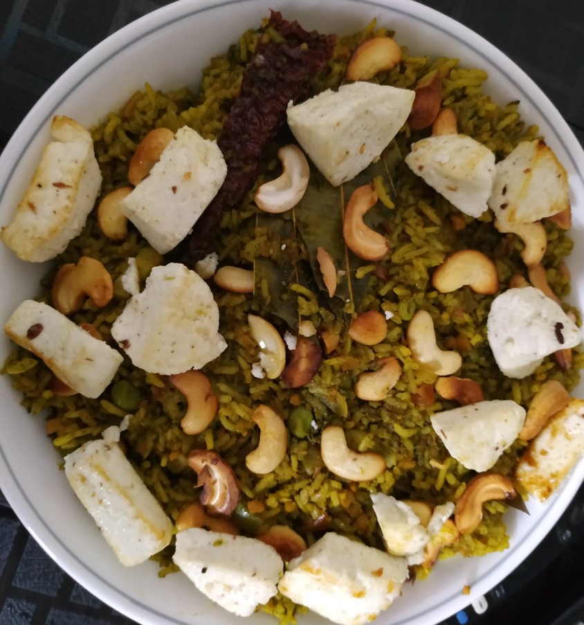 Palak Paneer Pulao